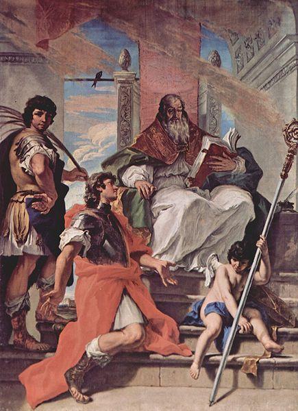 RICCI, Sebastiano Rusticus von Verona sowie ein Engel china oil painting image